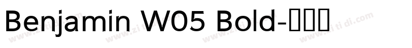 Benjamin W05 Bold字体转换